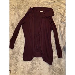 XL Maroon, Hooded Cardigan
